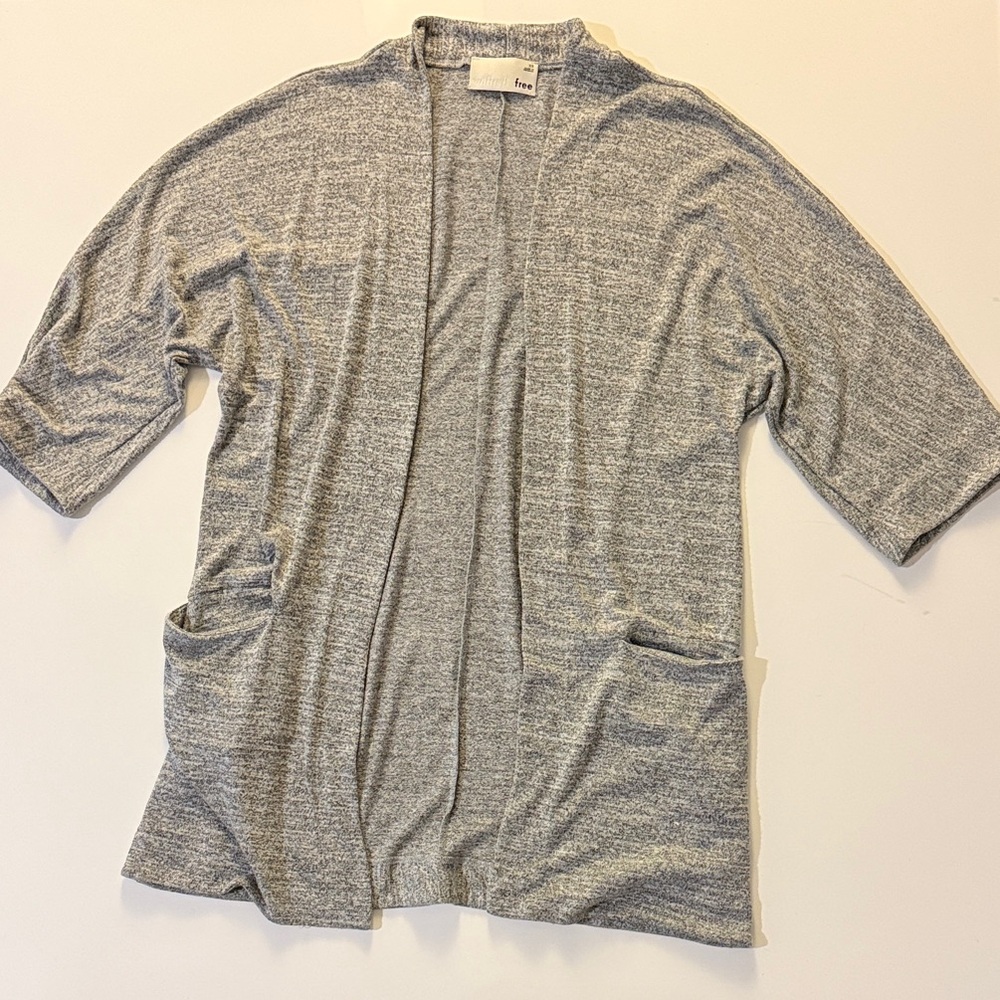 Wilfred Gray Open-Front Cardigan